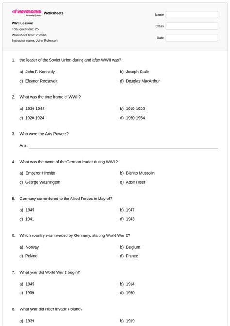 50+ Blitzkrieg worksheets for Class 7 on Wayground | Free & Printable