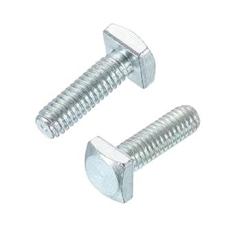 uxcell 10Pcs Square Head Bolts, 5/16-18x1 Zinc-Plated Carbon Steel ...