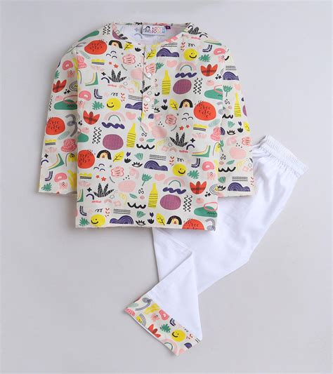 Flamboyant Absy Printed Pyjama Kurta Set - koochi Poochi