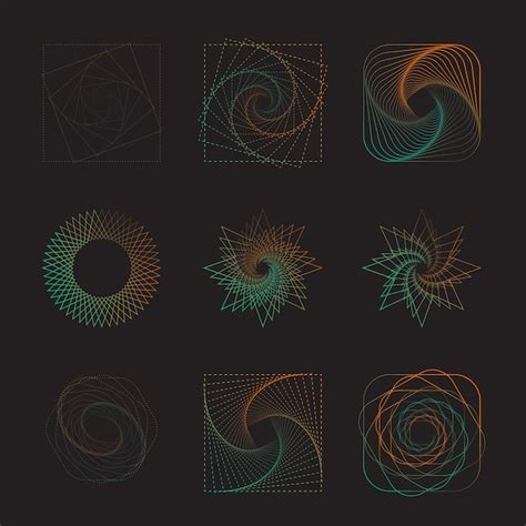 Blending shape icon pack | Premium Vector