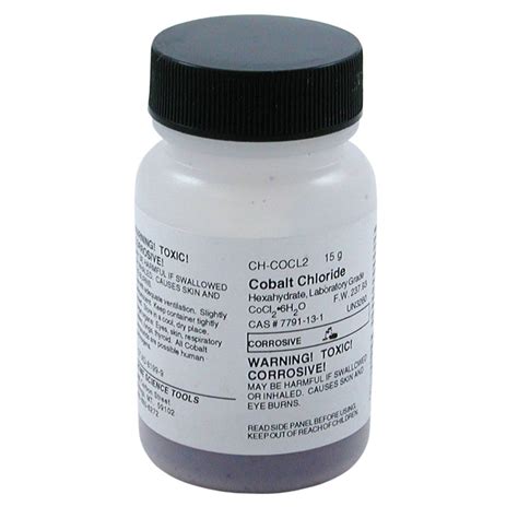 Buy COCL2: 15 Grams of Cobalt II Chloride in Hexahydrate Form