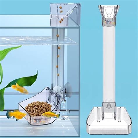 Petzlifeworld Clear Acrylic Fixed Point Hanging Fish Food Feeding Tube ...