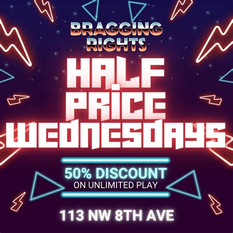 1/2 Price Wednesdays at Bragging Rights, Bragging Rights Amusements ...