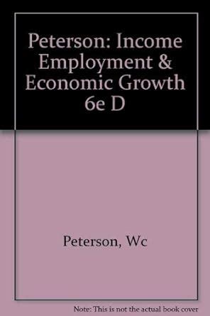 Buy Peterson: ∗income∗ Employment & Economic Growth 6e D Book Online at ...