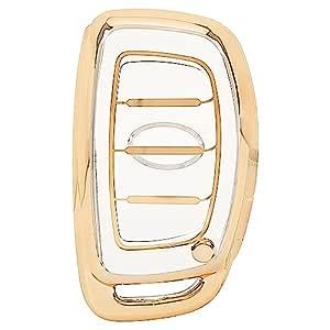 JVCV® Soft TPU Transparent Key Cover Compatible with Hyundai Alcazar ...