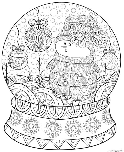 adult holiday coloring page printable