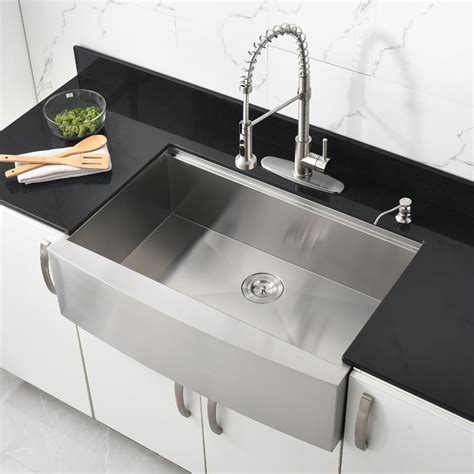 Bokaiya 33 Inch Stainless Steel Farmhouse Sink India | Ubuy
