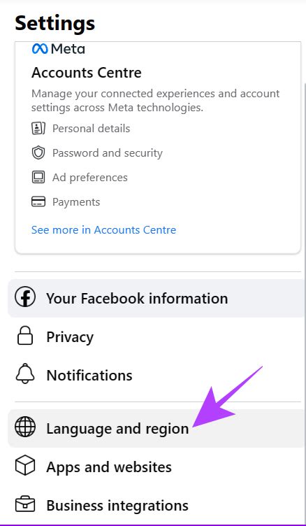 Facebook Language Region Setting 的图像结果