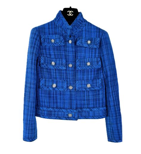 Chanel 2020 Cruise Royal Blue Tweed Jacket - Castalia Lux