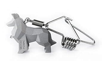 MOODTOWN Handcrafted Stainless Steel Dog Key Chain (Scotch Collie/Rough ...