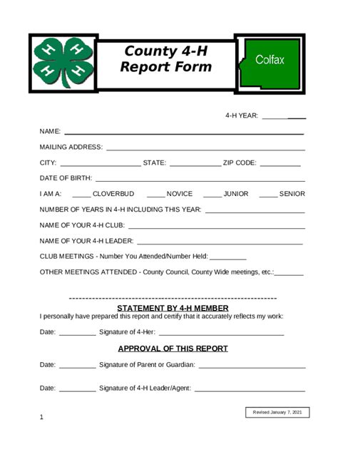 Online colfaxextension nmsu County 4-H Report Doc Template | pdfFiller
