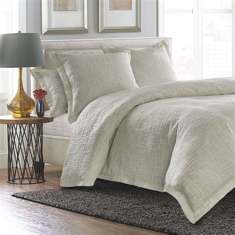 Hillton 6 Piece King Duvet Set In Natural by Michael Amini | 1StopBedrooms