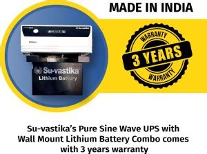 Su-vastika 36 Months Warranty Valve Regulated Multi Cell Inverter ...