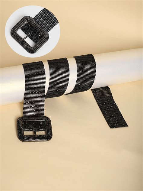 Haute Sauce Women's The Crystalised Embellished Belt For Casual Wear ...