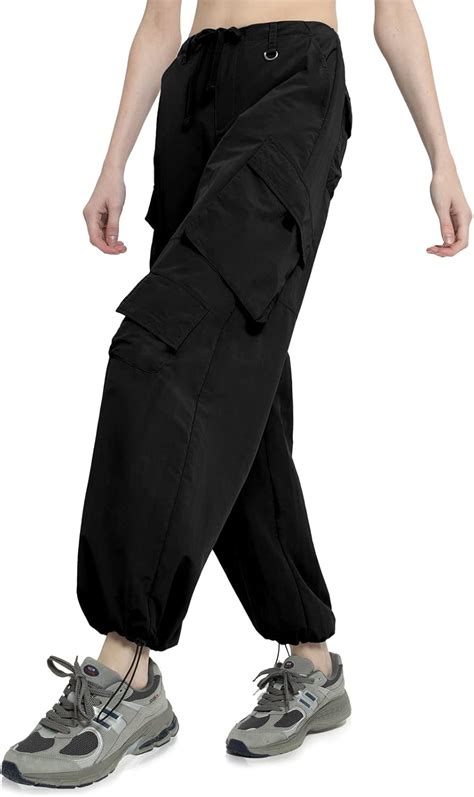 Buy Parachute Pants for Women Baggy Cargo Pants Women Low Waisted with ...