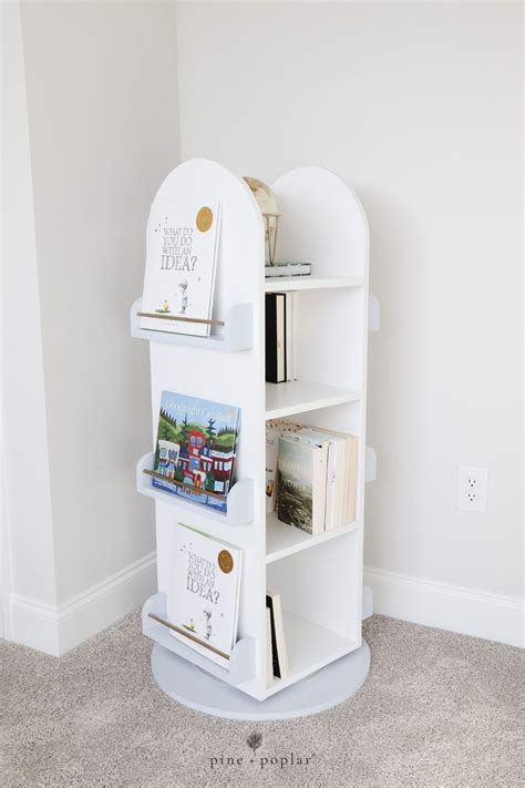 Rotating Bookshelf Printable Plans | Diy nursery bookshelves ...