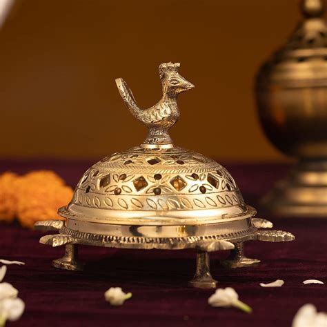 Peacock Turtle Brass Incense Holder : Amazon.in: Home & Kitchen