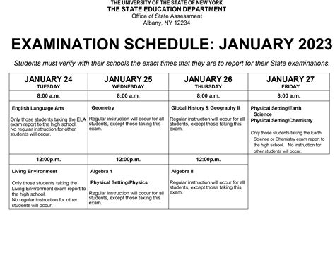 June 2025 Regents Schedule