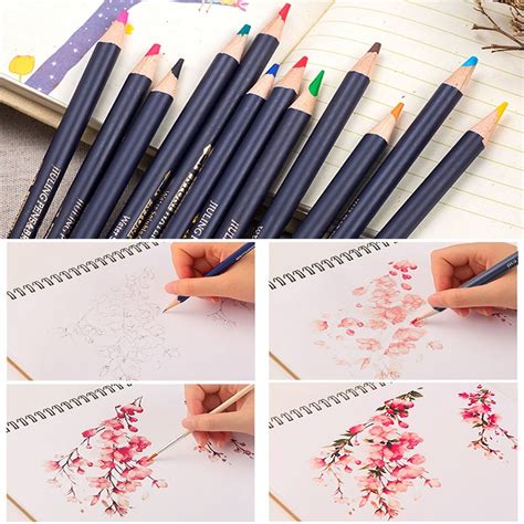 12/24/36/48/72 Color Pencils Dry Coloring Painting Pencil Water Soluble ...
