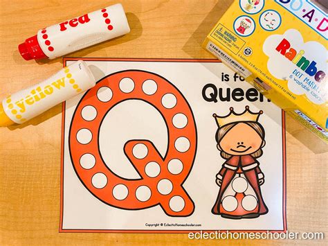 Free Letter Q Printable Do a Dot Pages | Do a dot, Free lettering, Letter q crafts
