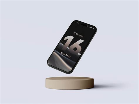 Free Space Black iPhone 16 Pro Max Mockup PSD Set - Good Mockups