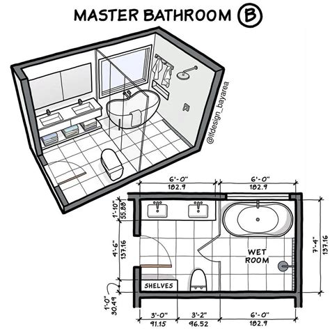 Bathroom Floor Plan With Wet Room