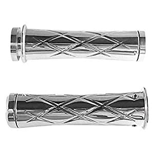 Yana Shiki CA3261 Chrome Criss-Cross Style Curved Design Grip with Flat ...