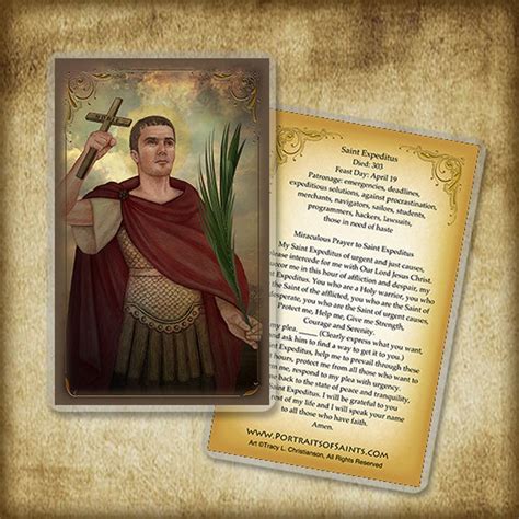 St. Expeditus Holy Card, Saint Prayer Card - Etsy