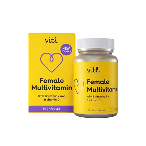 Vitl Female Multivitamin And Minerals Supplement 30 Vegan Capsules 21 ...