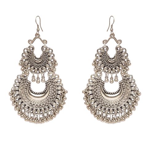Shining Diva Fashion Latest Stylish Oxidised Jhumka Earrings for Women ...