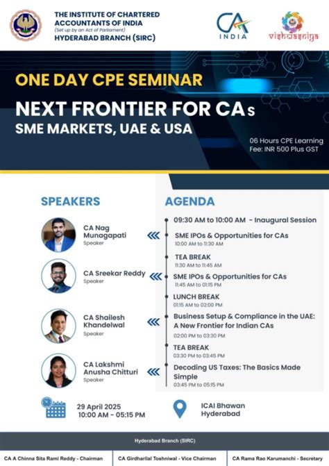 Events - Hyderabad Branch of SIRC of ICAI