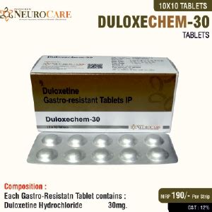 Duloxechem 30 - Each Gastro-Resistain Tablet contains: Duloxetine ...