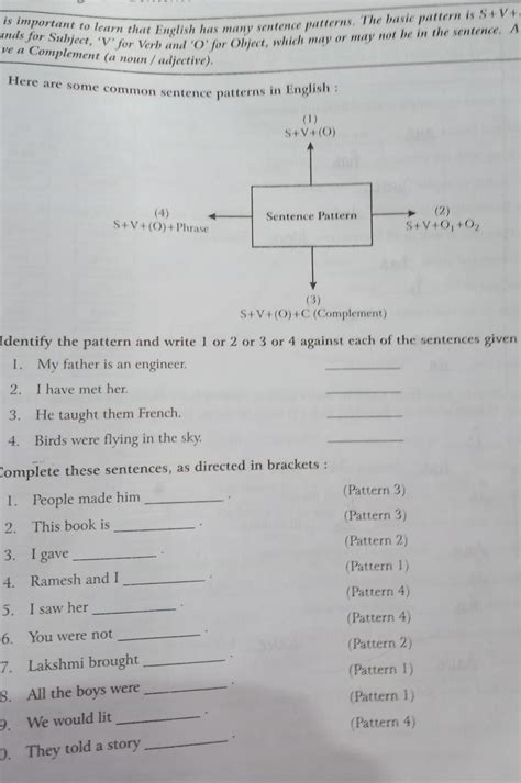 have a Complement (a noun / adjective). * Here are some common sentence ...
