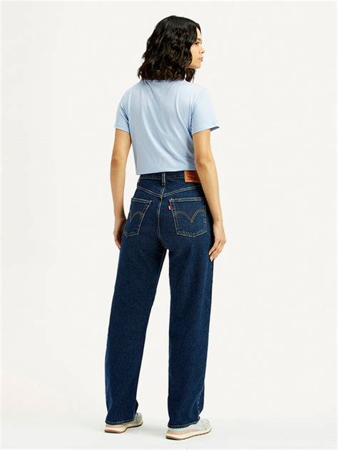 Women's Indigo Ribcage Straight Fit High Rise Jeans – Levis India Store