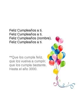 Fill the Blank Happy Birthday Song in Spanish (2 versiones) by Profe Z