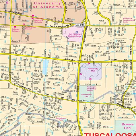 Tuscaloosa Street Map