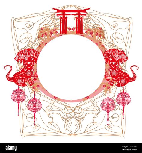 Chinese zodiac the year of Dog Stock Photo - Alamy