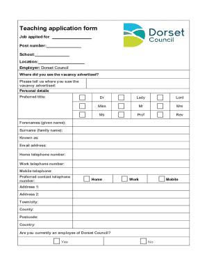 Fillable Online fernup dorset sch Slough Borough Council Job ...