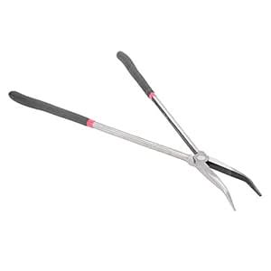 16in/40cm 45 Degree Curved Nose Pliers Long Reach Handle Stainless ...