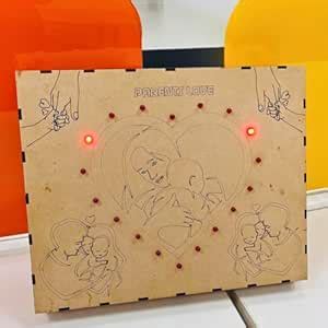 Buy Ansoz LED Heart Shape DIY Project Kit with MDF Cutout, Parents Love ...