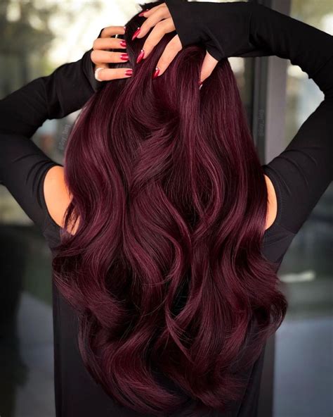 35 Splendid Dark Red Hair Color Ideas for 2025 | Kersen rood haar ...