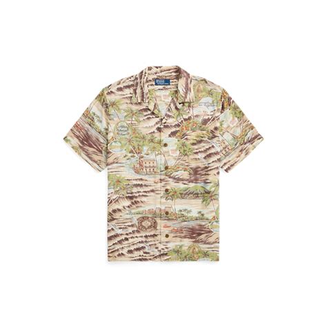 Classic Fit Beach-Print Camp Shirt for Men | Ralph Lauren® IN