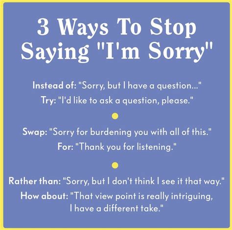 3 ways to say I’m sorry | Sayings, Say im sorry, Reality check