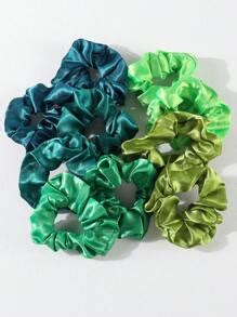 30 Pcs Random Color Satin Scrunchies Hair Ties For Girls, Back To ...