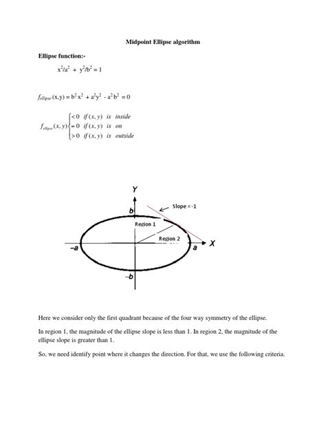 Image result for Midpoint Ellipse Drawing Algorithm Gatevidhyaya