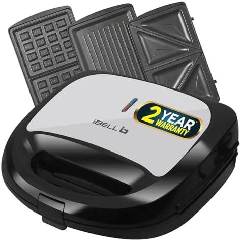 Buy Borosil Super Jumbo 2000-Watt Grill Sandwich Maker, Black Online at ...