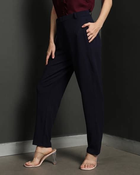 Buy Navy Blue Trousers & Pants for Women by Shein Online | sheinindia.in