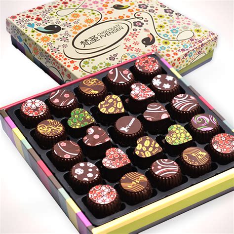 diy手工巧克力礼盒创意定制巧克力生日礼物定做情人表白彩色包邮2_梵圣旗舰店