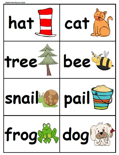 Free Printable Rhyming Worksheets