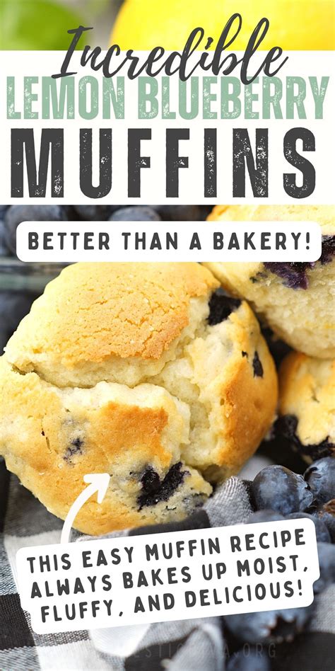 Incredible Lemon Blueberry Muffins Recipe | Recipe | Lemon blueberry ...